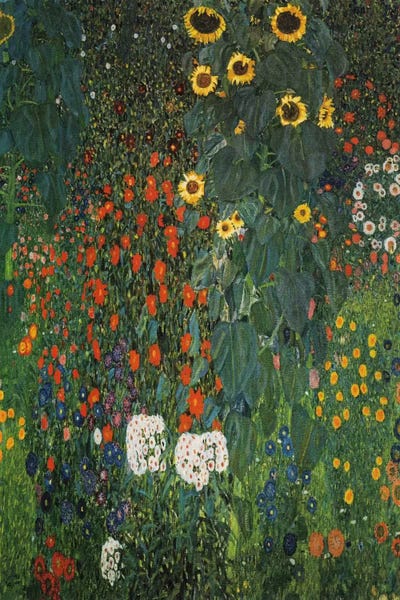 All Things Klimt: Farm Garden with Sunflowers 1912 by Gustav Klimt