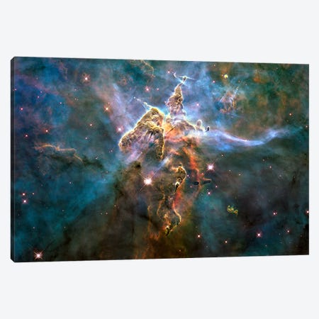 Mystic Mountain in Carina Nebula (Hubble Space Telescope) Canvas Print #11030} by NASA Canvas Wall Art