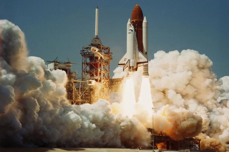 Space Shuttle Challenger Lift Off (1983) by NASA wall art