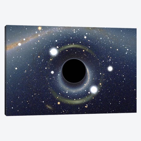 Black Hole MAXI Absorbing a Star (XMM-Newton Space Telescope) Canvas Print #11046} by Unknown Artist Canvas Artwork