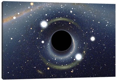 Black Hole MAXI Absorbing a Star (XMM-Newton Space Telescope) Canvas Art Print - Kids Astronomy & Space Art