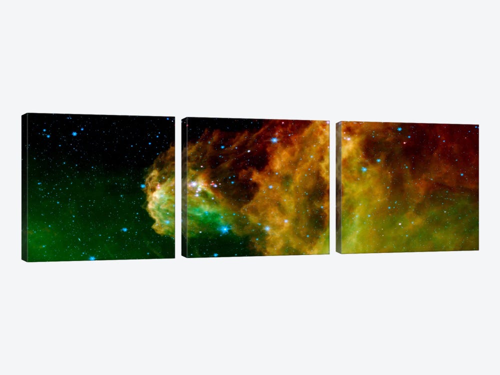 Stars Emerging From Orion's Head (Spitzer Space Observatory) by Unknown Artist 3-piece Canvas Artwork