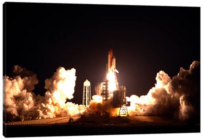 Space Shuttle Endeavour Launch Canvas Art Print - Florida Art