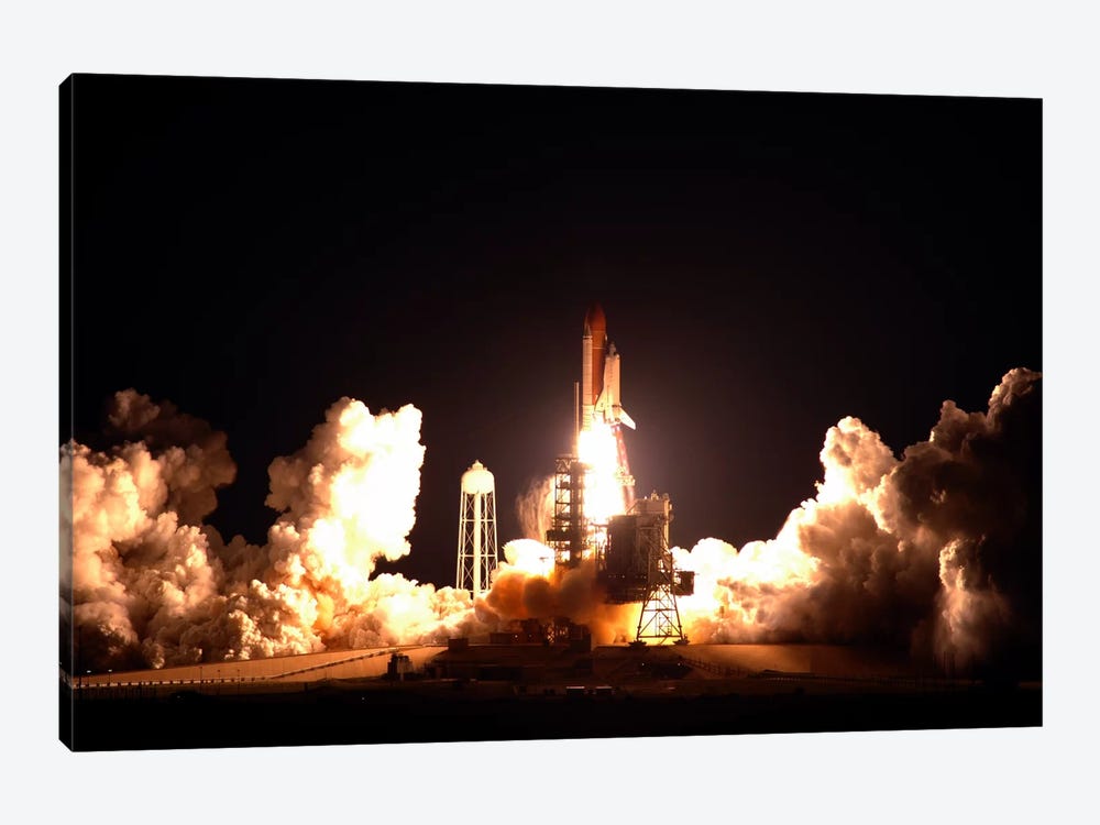 Space Shuttle Endeavour Launch 1-piece Canvas Artwork