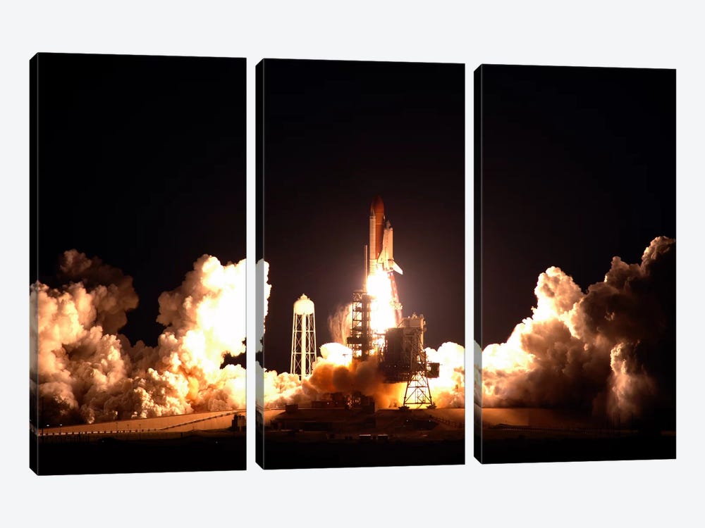 Space Shuttle Endeavour Launch by NASA 3-piece Canvas Wall Art