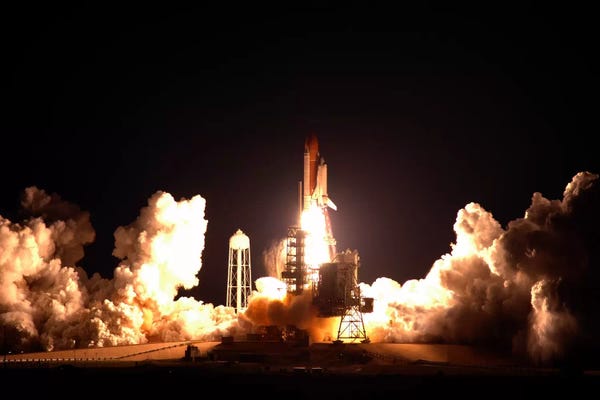 Large Photography - Canvas Prints: Space Shuttle Endeavour Launch by NASA