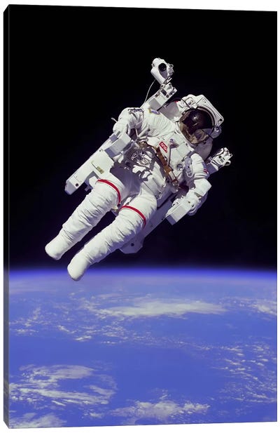 NASA Astronaut Canvas Art Print - Earth Art