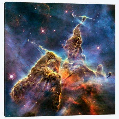 Mystic Mountain in Carina Nebula II (Hubble Space Telescope) Canvas Print #11069} by NASA Canvas Art Print