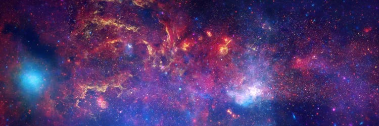 Center of the Milky Way Galaxy (Chandra/Hubble/Spitzer)