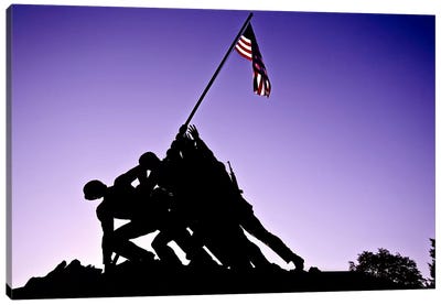 World War II Iwo Jima Memorial Canvas Art Print - Sculpture & Statue Art