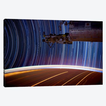 Long Exposure Star Photograph From Space Canvas Print #11113} by Unknown Artist Art Print