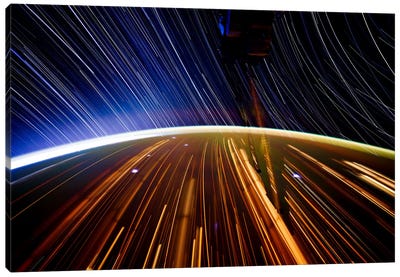 Long Exposure Star Photograph From Space II Canvas Art Print