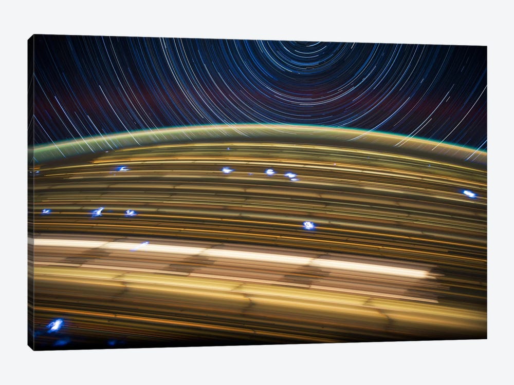 Long Exposure Star Photograph From Space IV by Unknown Artist 1-piece Canvas Artwork