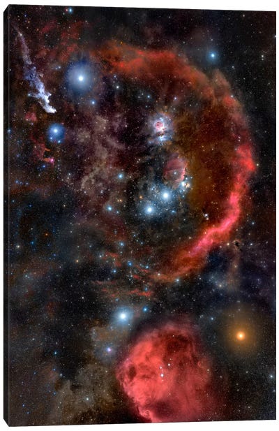 Orion the Hunter (Hubble Space Telescope) Canvas Art Print - 3-Piece Photography