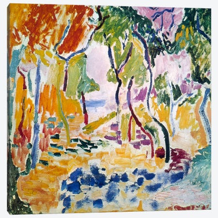 Landscape near Collioure (Study for Le Bonheur de Vivre), 1905 Canvas Print #11131} by Henri Matisse Art Print