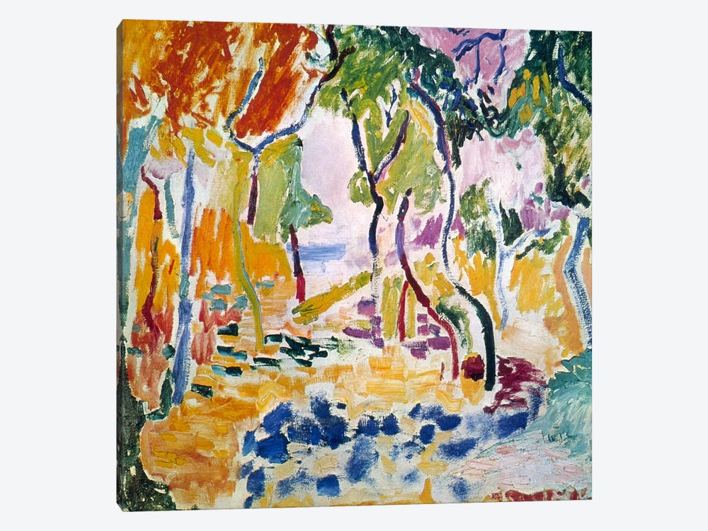 Landscape near Collioure (Study for Le Bonheur de Vivre), 1905 by Henri Matisse 1-piece Canvas Print