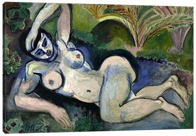 Blue Nude or Souvenir of Biskra (1906) Canvas Art Print - Nude Art