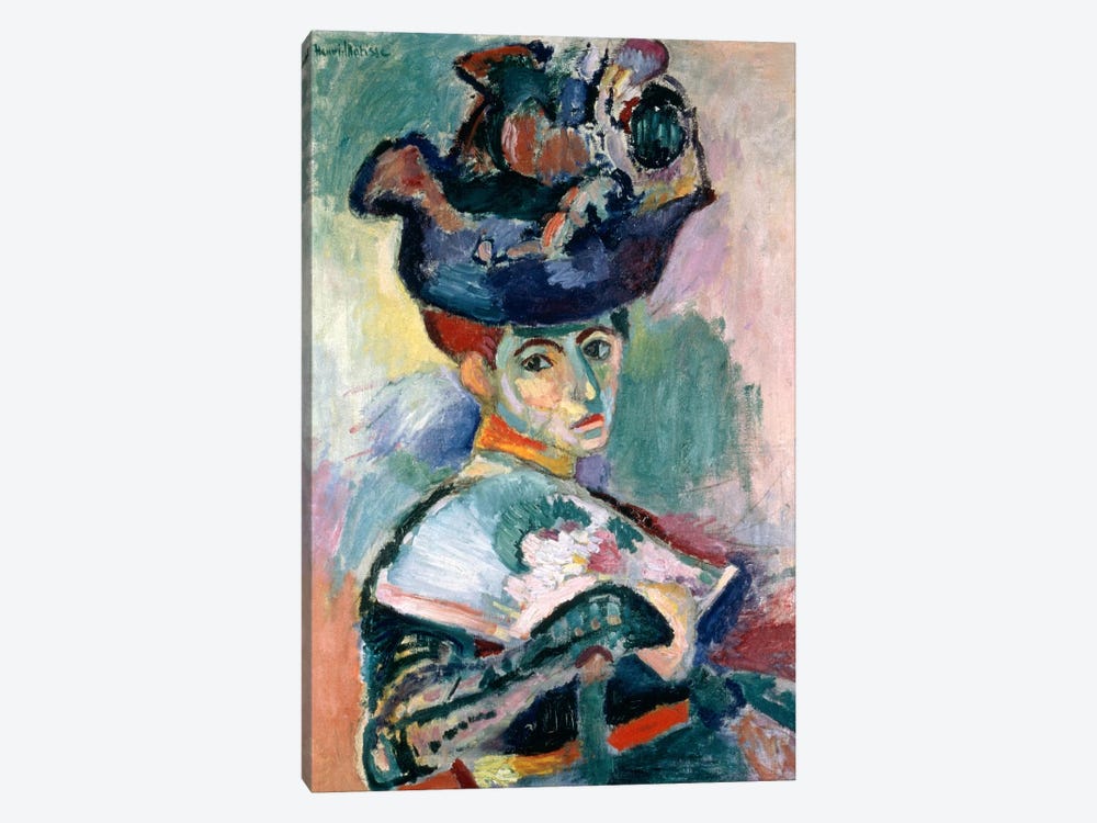 Woman in a Hat (1905) by Henri Matisse 1-piece Canvas Art