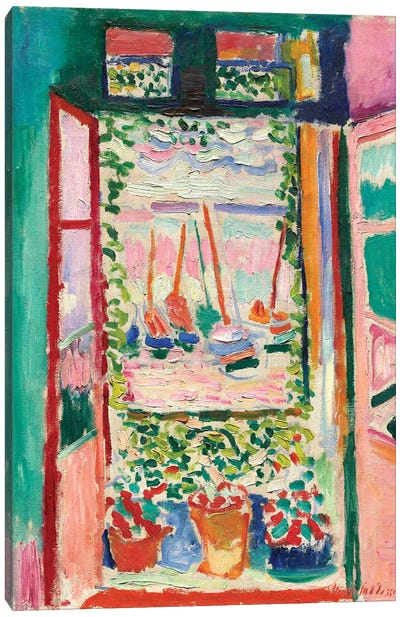Open Window at Collioure (1905) Canvas Art Print - Green with Envy