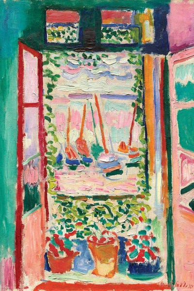 Large Art for Bedroom - Canvas Prints: Open Window at Collioure (1905) by Henri Matisse