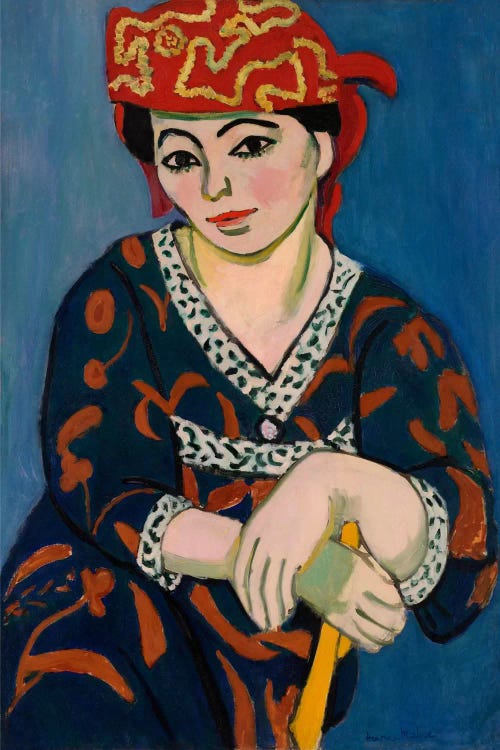 rukken wit Zelfgenoegzaamheid Le Madras Rouge or Red Madras Headdress ( - Canvas Art | Henri Matisse