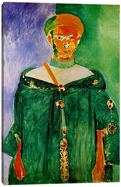 Moroccan in Green (1913) Canvas Art Print - Henri Matisse