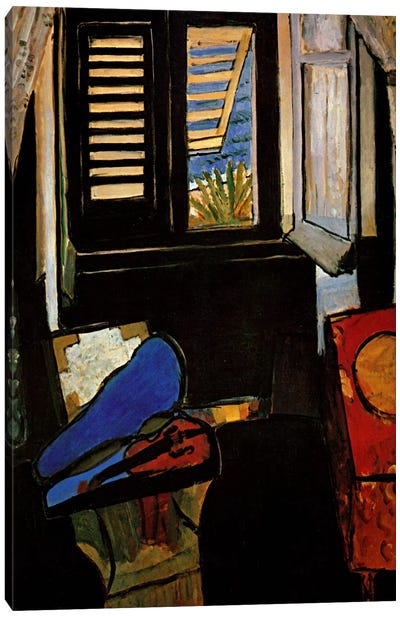 Interior with a Violin Canvas Art Print - Henri Matisse