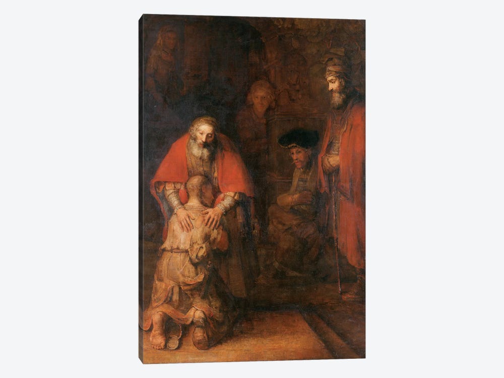 Return of the Prodigal Son c. 1668 by Rembrandt van Rijn 1-piece Canvas Art Print