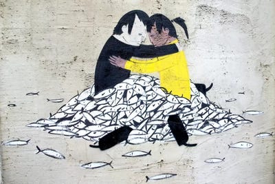 Embrace Valencia by Unknown Artist canvas print