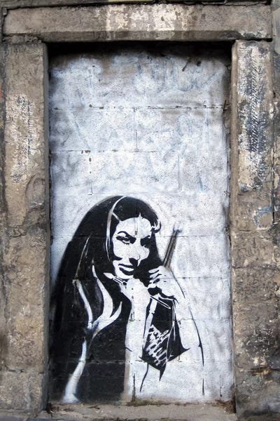 Similar To Banksy: Window Watcher by Unknown Artist