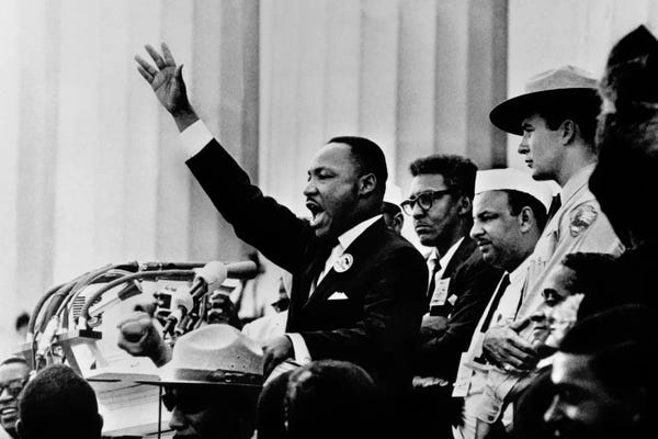 Black & White Pop Culture Art: Martin Luther King "I HAVE A DREAM" Speech by Unknown Artist