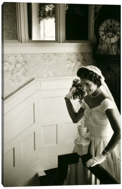 Wedding dress of Jacqueline Bouvier (Kennedy) Canvas Art Print - Art Worth the Time