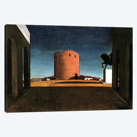 The Red Tower Canvas Print #11249} by Giorgio de Chirico Canvas Print