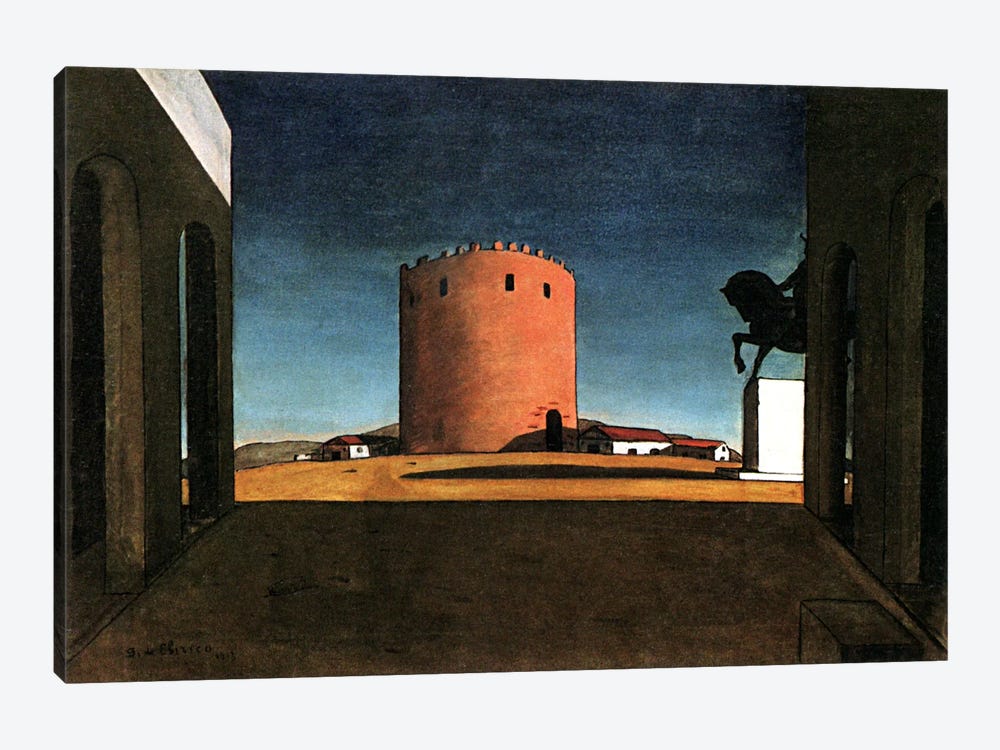 The Red Tower by Giorgio de Chirico 1-piece Canvas Art