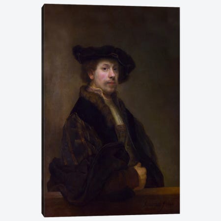 Self Portrait at the Age of 34 1640 Canvas Print #1126} by Rembrandt van Rijn Canvas Artwork