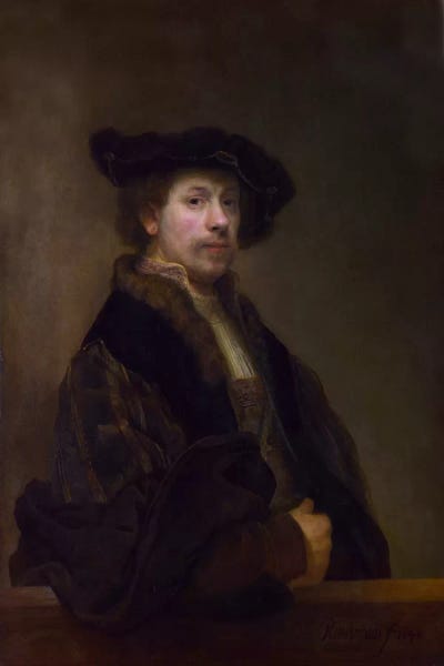 Dutch Golden Age: Self Portrait at the Age of 34 1640 by Rembrandt van Rijn