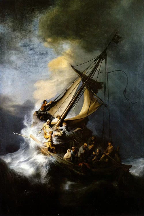 The Storm on the Sea of Galilee by Rembrandt van Rijn wall art