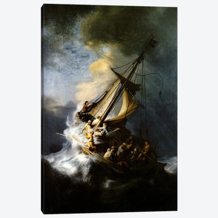 The Storm on the Sea of Galilee Canvas Print #1127} by Rembrandt van Rijn Canvas Artwork