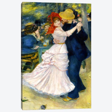 Dance at Bougival Canvas Print #1128} by Pierre-Auguste Renoir Canvas Print