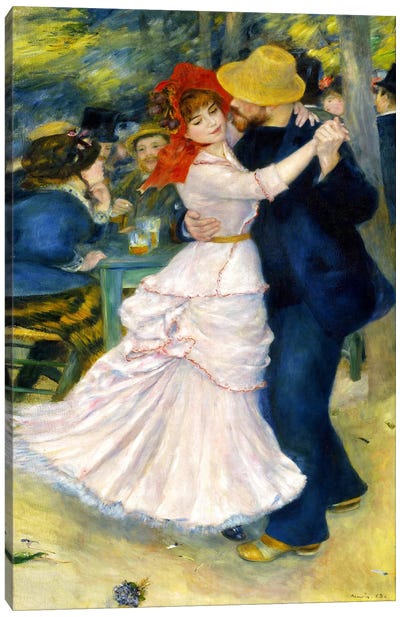 Dance at Bougival Canvas Art Print - Pierre Auguste Renoir