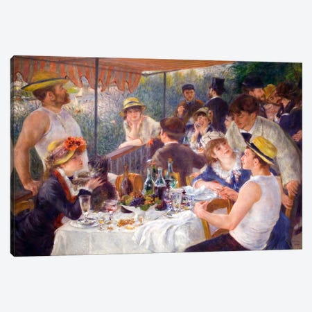 The Luncheon of the Boating Party 1881 Canvas Print #1129} by Pierre-Auguste Renoir Canvas Print