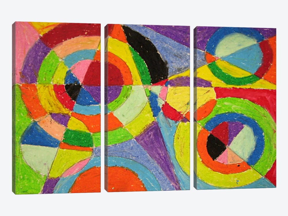 Color Explosion by Robert Delaunay 3-piece Art Print
