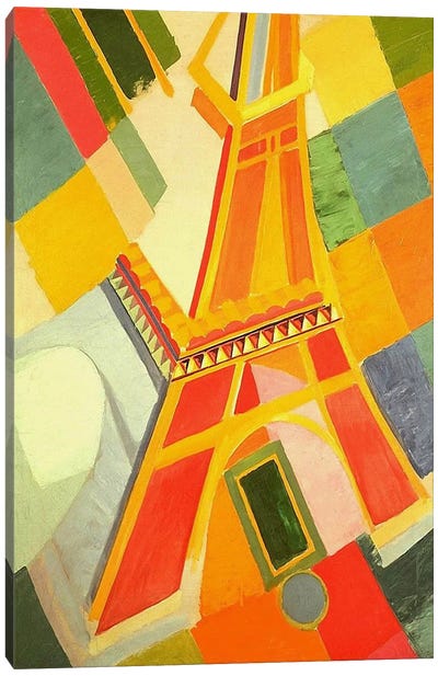 Eiffel Tower Canvas Art Print - Robert Delaunay