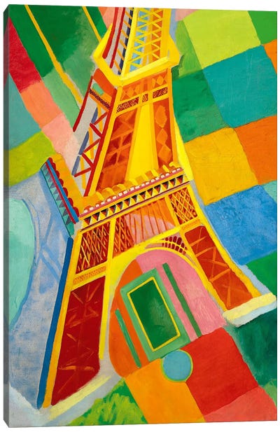 Tour Eiffel (Tower) Canvas Art Print - Cubism Art