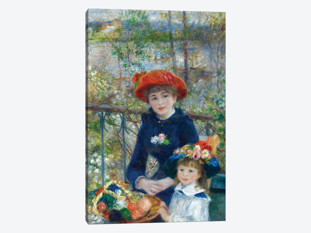 Two Sisters (On the Terrace) 1881 by Pierre-Auguste Renoir 1-piece Art Print
