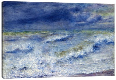 La vague 1879 Canvas Art Print - Pierre Auguste Renoir