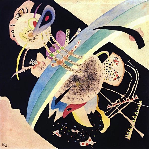 All Things Kandinsky: Study for "Circles on Black" by Wassily Kandinsky