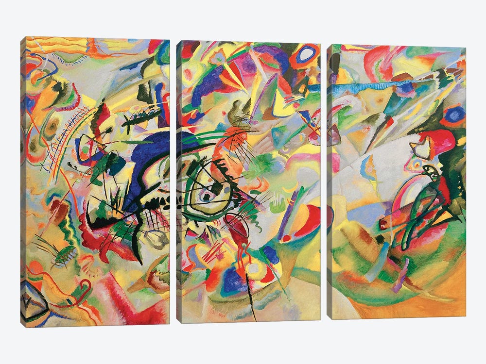 Composition VII by Wassily Kandinsky 3-piece Art Print