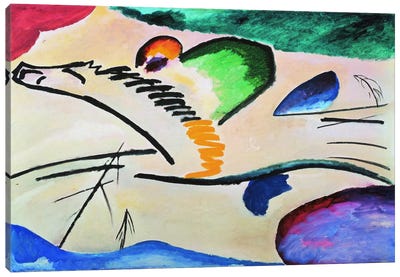 Lyrically (Lyrisches) Canvas Art Print - All Things Kandinsky
