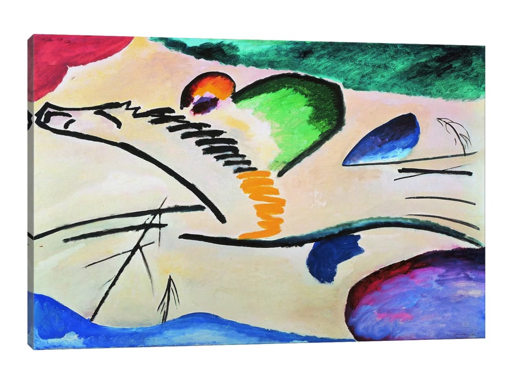 Lyrically (Lyrisches) Canvas Artwork by Wassily Kandinsky | iCanvas